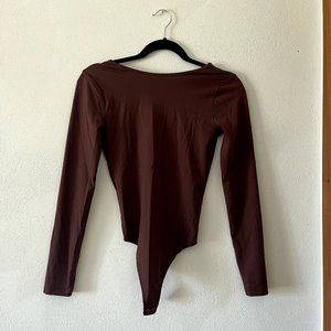 Brown Abercrombie Low Back Bodysuit